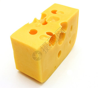 伊丹食物在白色背景上被孤立的奶酪片块胖一种背景
