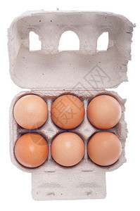 6个鸡蛋在纸箱盒里图片