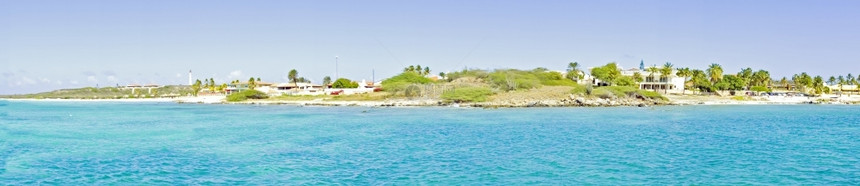 加勒比阿鲁巴岛的全景图片
