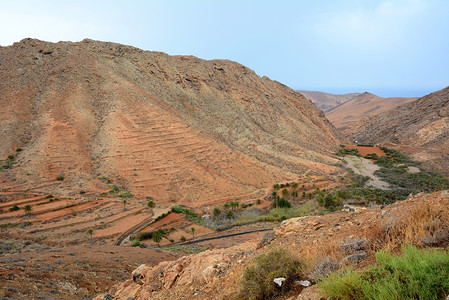 岛屿全景公园Fuerteventura岛美丽的山景图片