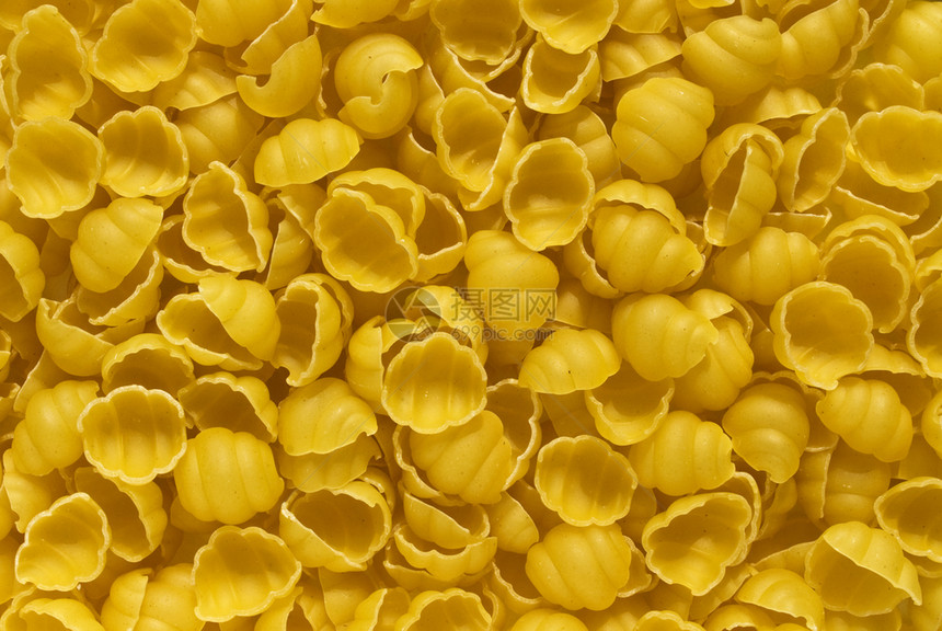 小麦通心粉Gnocchi贝壳形成面食背景饮图片