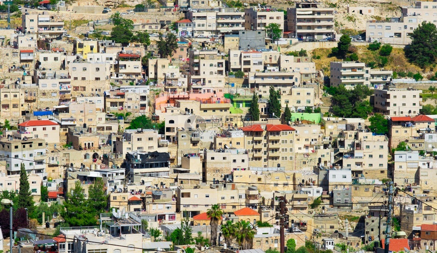 簇耶路撒冷阿拉伯邻里城市的东方图片