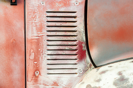 老的关闭生锈Pattina汽车板面背景风俗垃圾摇滚图片