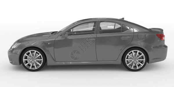 视窗白色灰漆透明玻璃左侧视图3D明亮的车辆图片
