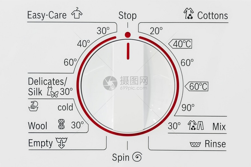 器具lwhiteaundry或洗衣机面板上的控制壶洗衣机或的控制面板现代洗衣店图片