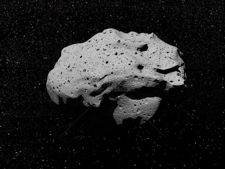 科学近距离接宇宙中的一颗小行星3D研究旅行图片