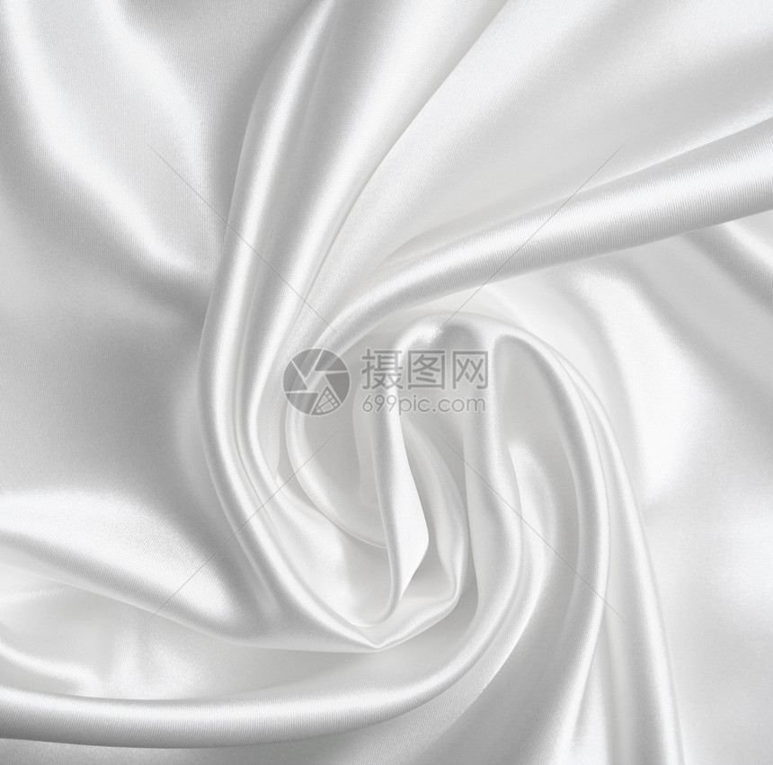 平滑优雅的白色丝绸可用作背景织物光滑的时尚图片