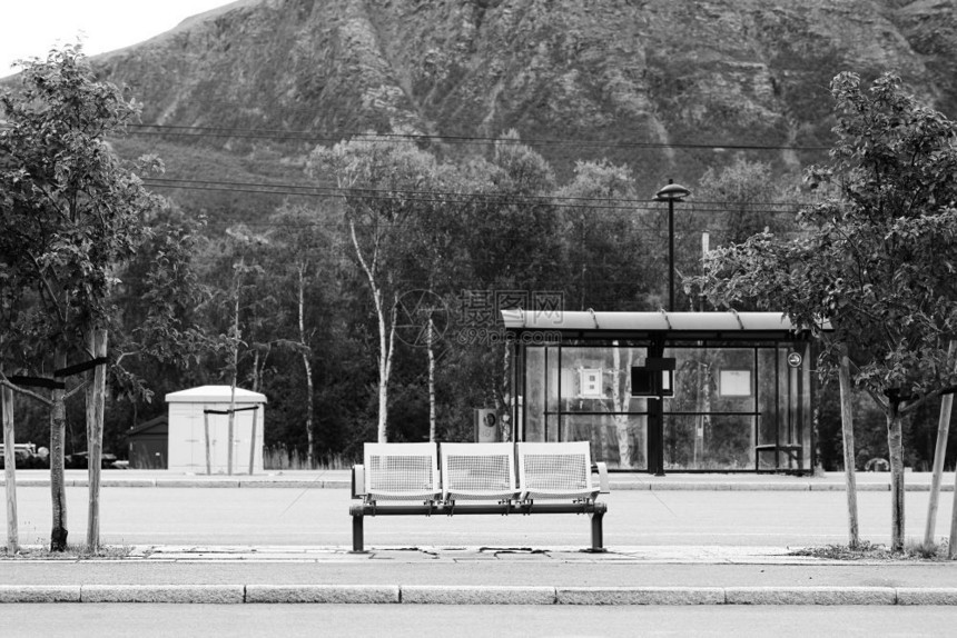 镇目的黑色和白挪威城市公交车站通背景hd挪威城市公交车站通背景bhd游客图片