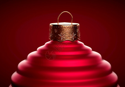 深红色的圣诞红色圣诞舞会最顶端的红圣诞球上面有纹身帽子横条纹的圣诞装饰品与深红色背景的圣诞礼喜庆气氛概念缎罗纹单身的设计图片