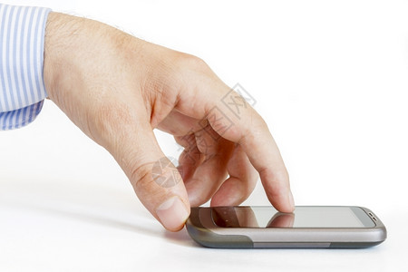 人手指着触摸屏幕装置无线的技术电子产品图片