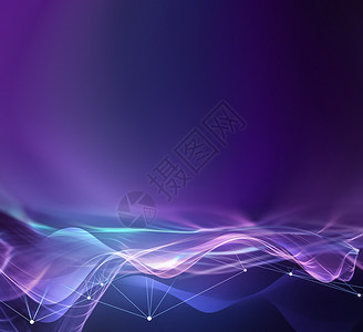 初音未来信息有创造力的蓝色和紫音抽象技术背景材料连接设计图片