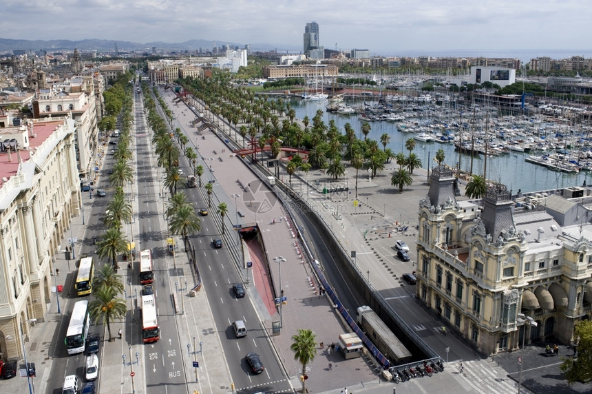 商业购物中心现代的西班牙巴塞罗那地中海港巴塞罗纳图片