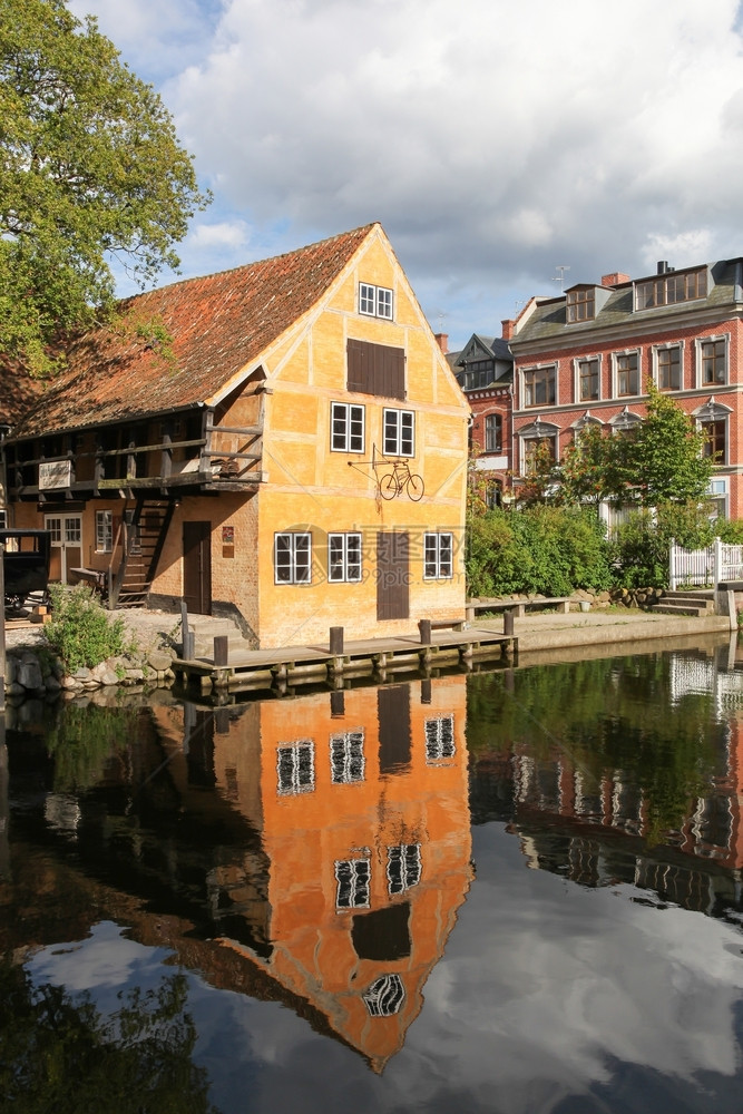 斯堪的纳维亚建筑学丹麦奥胡斯老城入口图片