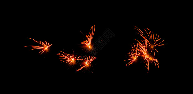 节日红色爆炸烟花展示以黑色背景隔绝Name假期周年纪念日图片