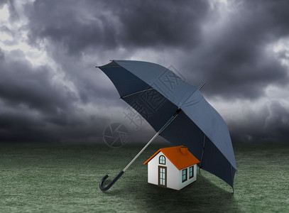 住房保险概念住宅房屋不动产保护住房险概念盾关心警卫图片