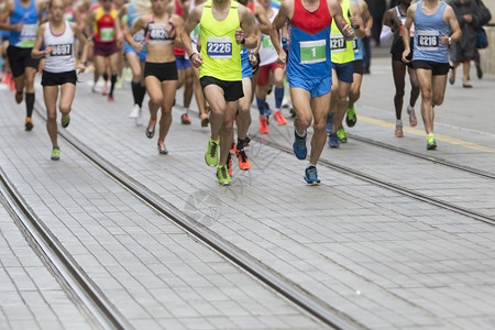 城市马拉松赛事背景图片