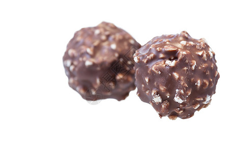 可口带坚果的巧克力糖浅焦点诱惑圆形的图片