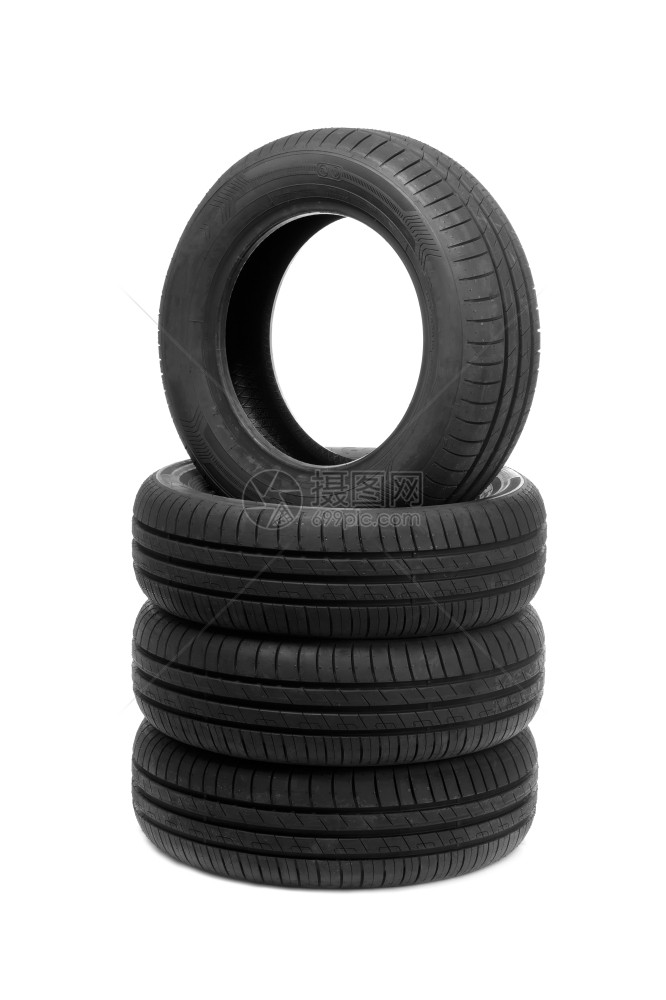 白色背景的黑隔离橡胶轮胎黑色孤立橡胶轮胎季节团体白色的图片