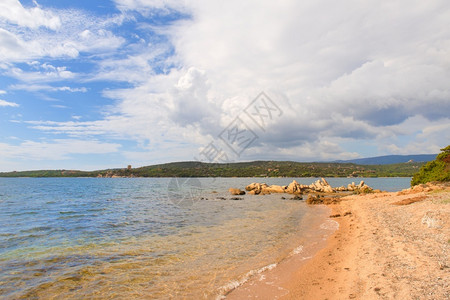 Bonifacio附近的南科西卡岛和海岸的热那亚塔古老旅行自然图片