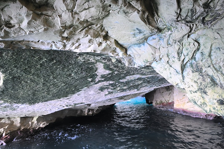电缆户外北白色粉笔悬崖和地下洞穴RoshhahHanikra图片