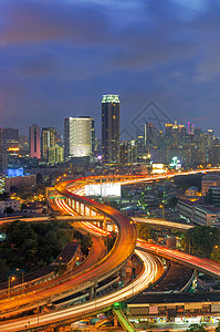 曼谷市高速公路夜景图片