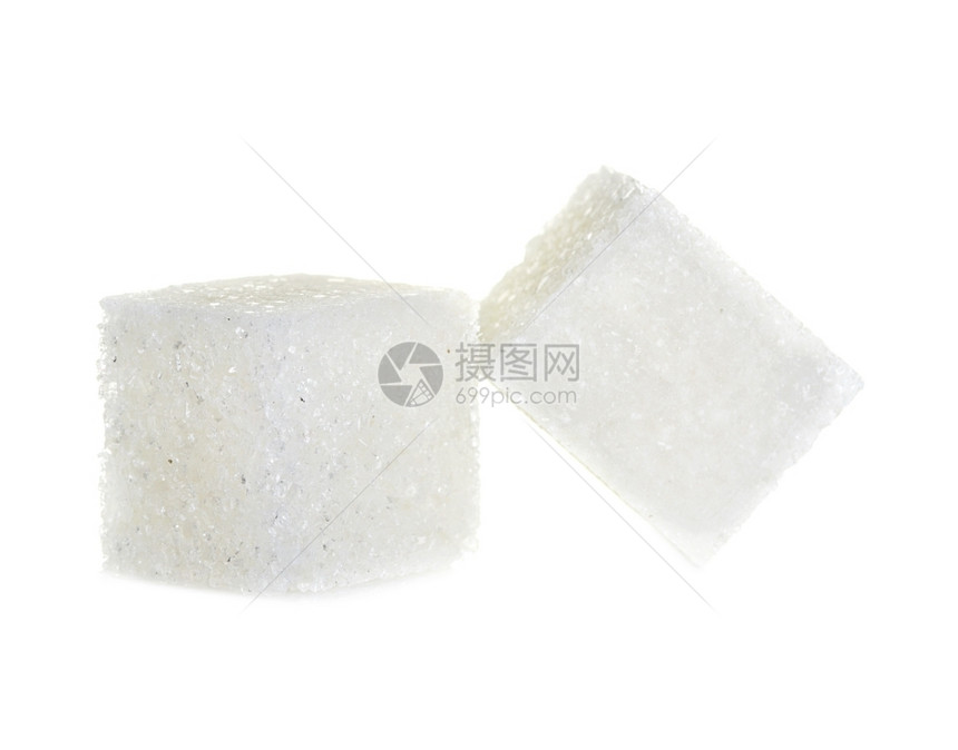 添加剂白色背景孤立的糖管块数饮食桩图片