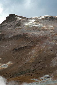 纳玛菲尔现象冰岛巨大的泥土和气体山内部的高清图片