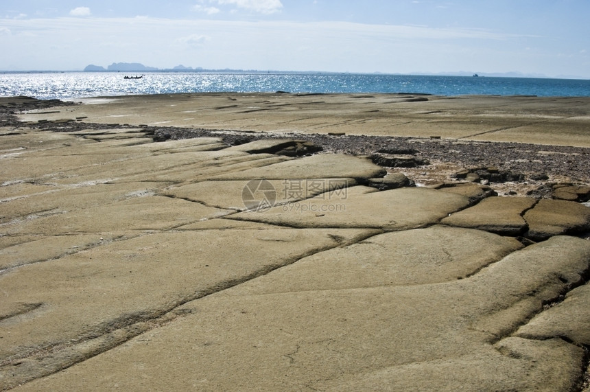 石化的质地有关泰国贝壳化石海滩的详情图片