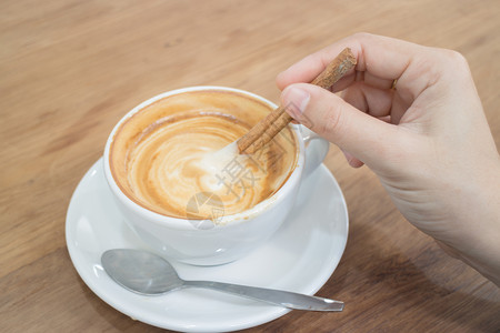 热的马克杯咖啡拉特Latte库存照片美食图片