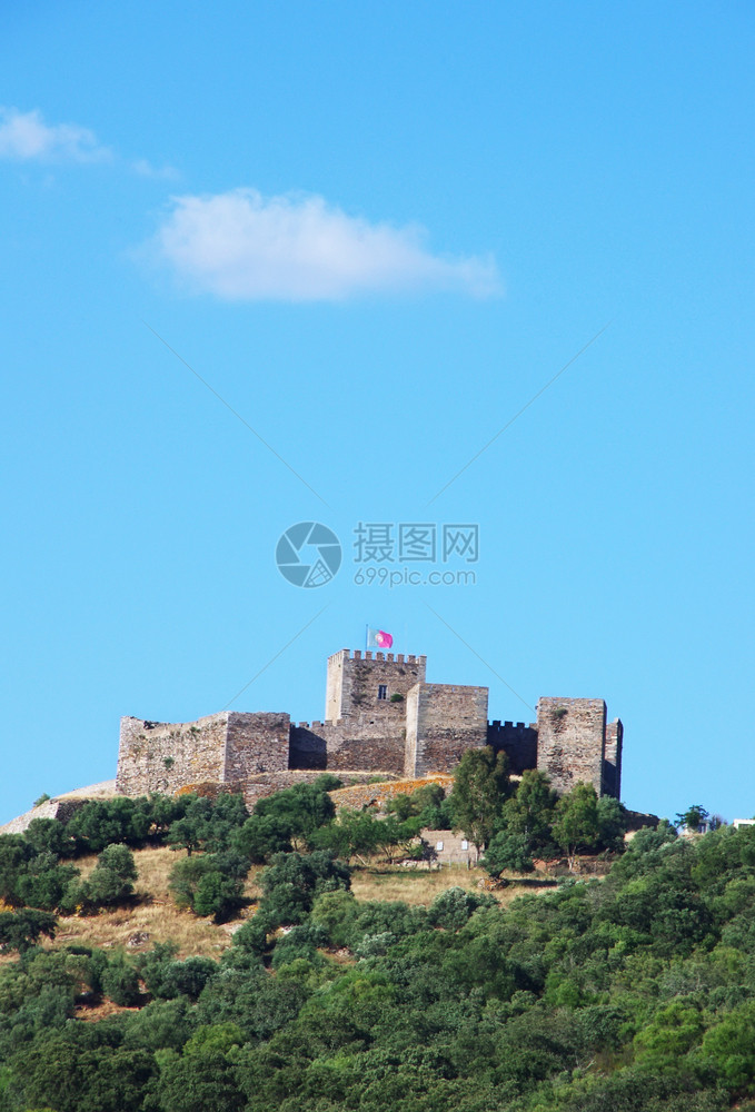 遗产葡萄牙Alentejo地区蒙萨拉兹城堡阿连特茹古老的图片