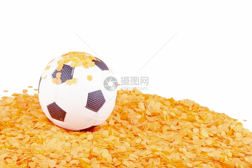 娱乐齿轮匹配橙色面条上的足球是荷兰人对足球的热情象征图片