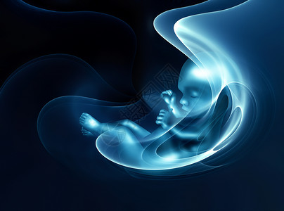 对孕妇进行超声波检查的立体3光线胚胎和发母亲婴儿考试图片