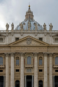 教皇明尼斯会圣彼得柯巴西利卡的前线意大利罗马图片