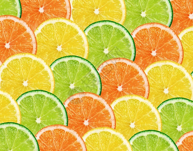 夏天白底孤立的新鲜柑橘仁水果切片多汁的新鲜图片