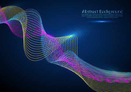 网络粒子流抽象背景声波数据流网络空间未来派图片