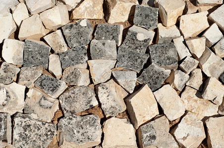 土壤防止山崩的石块路障可用作质地或背景材料预防灰色的图片