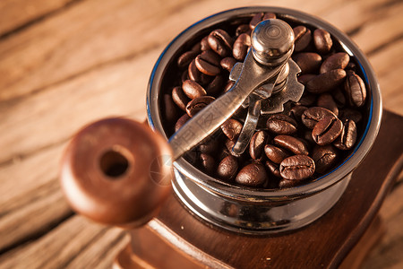 手工磨咖啡豆机老式手工咖啡研磨机背景