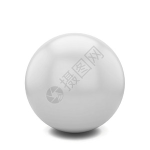 原子在白背景上孤立的单球3d插图象征网络图片