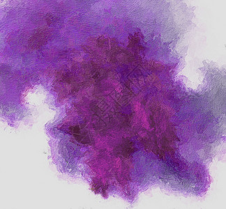 绘画紫色的粉彩喷花和笔划画图文集水彩背景图片