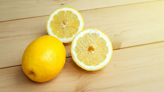 维他命水果木制桌上的柠檬有机图片