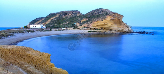 景观生物多样风景Calacerrada海滩地中阿吉拉斯穆西亚班牙欧洲图片