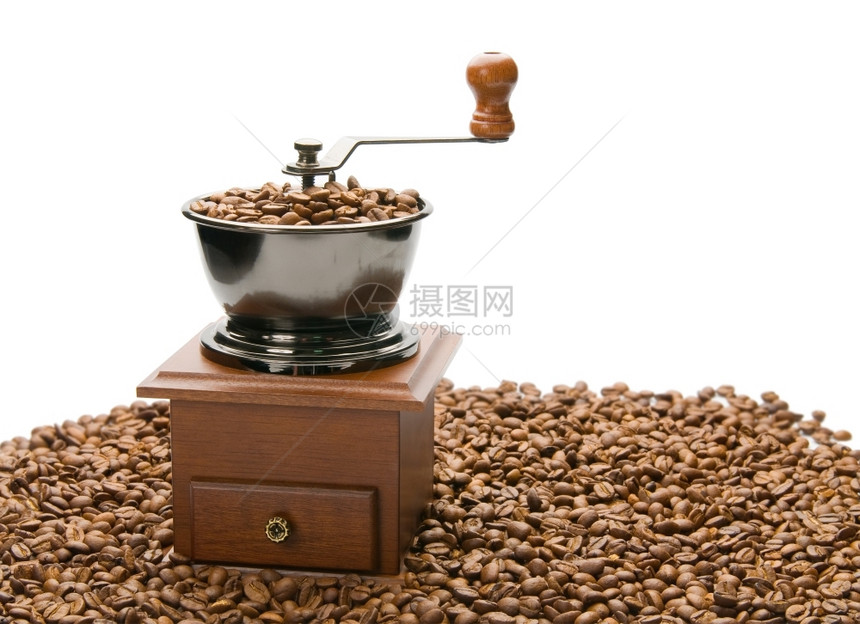 老式咖啡磨制机图片