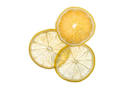 白色背景隔离的透明柠檬切片Name甜的水果有机图片