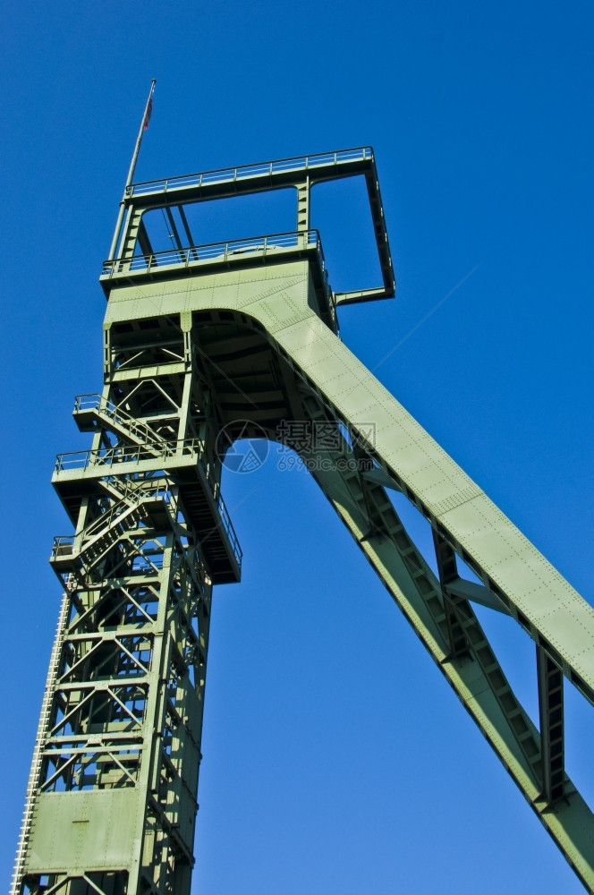 矿前任的地标ZecheOsterfeld在奥伯豪森的废版头板现在公园OLGA图片