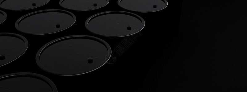 加厚桶底深底黑色油桶3dGef装有文字空间的圆桶模型鼓燃料化学背景