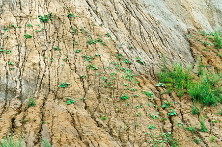 粘土陡坡和沙丘陡峭的堤岸风景自然质地图片