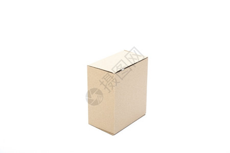 白色孤立背景的框上一个棕色纸箱Name运输目的邮政图片