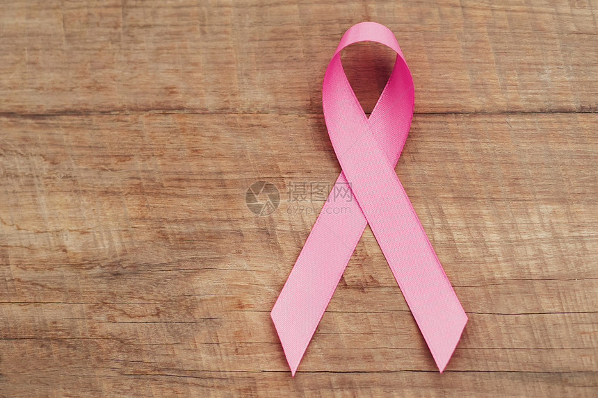 粉色丝带癌症预防概念图片