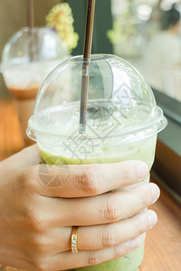 冰红绿茶拿铁股票照片绿色口渴饮料图片