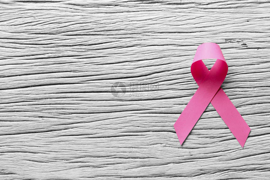 粉色丝带癌症预防概念图片